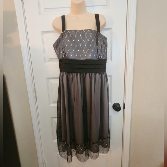 Dress Barn Dresses & Skirts - Dress Barn Woman Black and Silver Party Dress | Women's size 18W